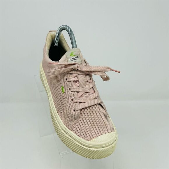 Cariuma Women's Pink Rose Low Top Canvas Sneakers Size 8 Casual Lace Up - Picture 3 of 13